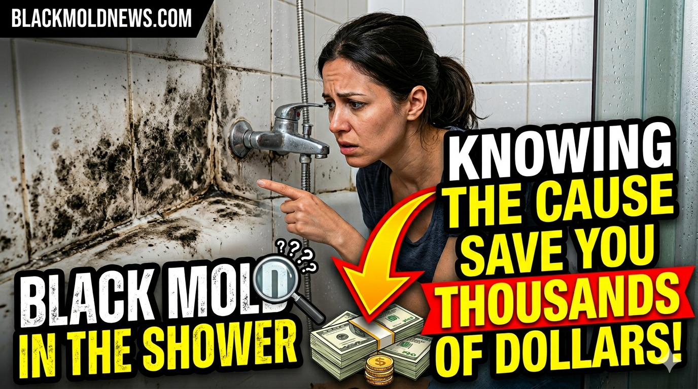 black mold in shower